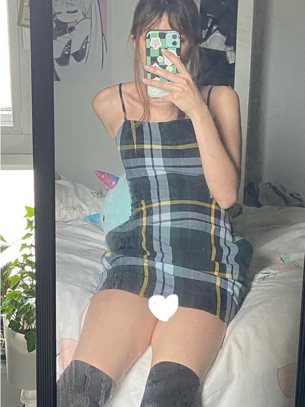 aritzia plaid strappy Mini Dress